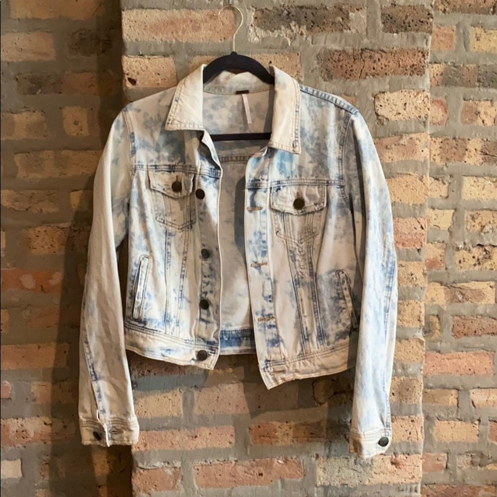 Free People Acid Wash Jean Jacket